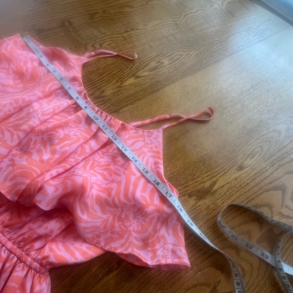 Lilly Pulitzer Target Pink Jungle Orange Giraffe Flounce Dress Women's Size M - Picture 7 of 8